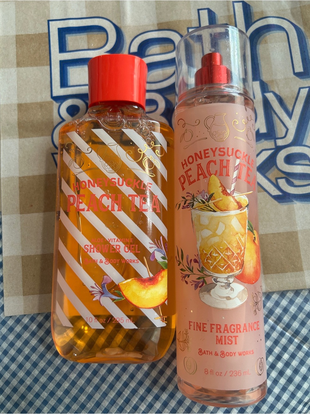Bath & Body Works Honeysuckle Peach Tea Fine Fragrance Mist & Shower Gel